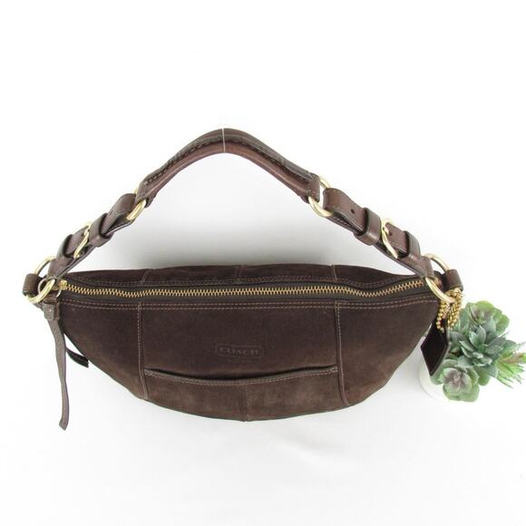 Authentic Coach Vintage Brown Suede Hobo Bag - Picture 5 of 10